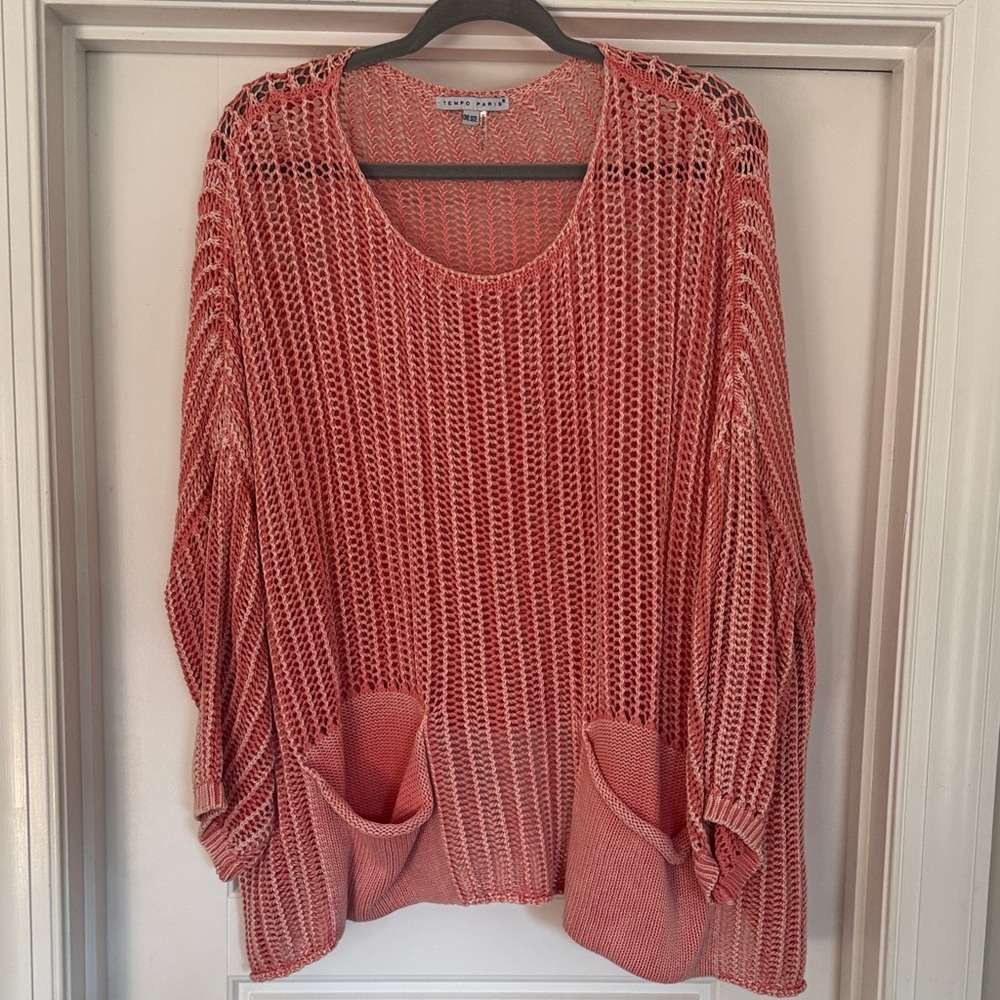 Tempo Paris Coral Knit Sweater
